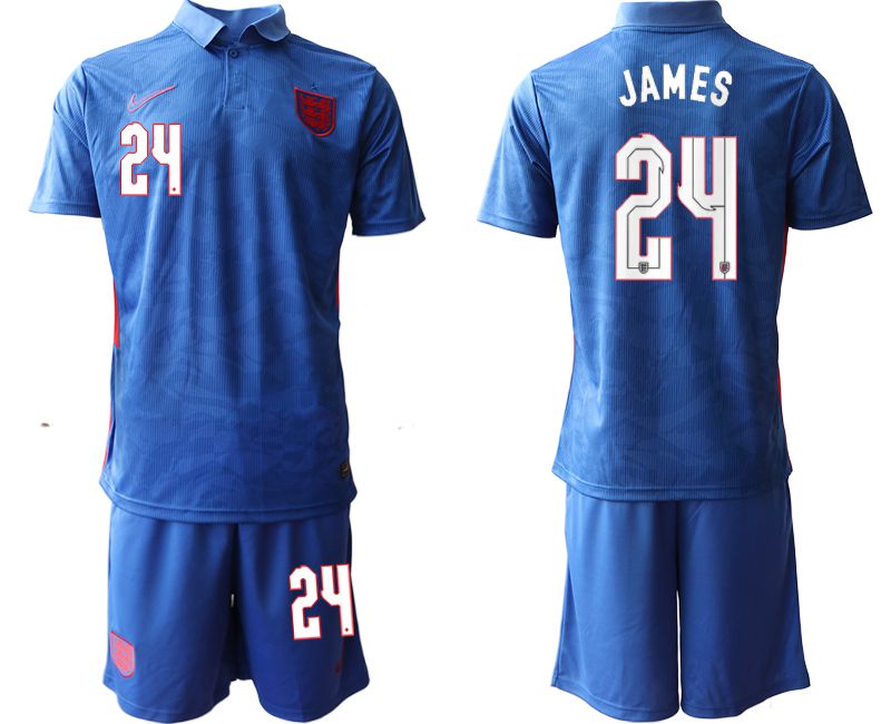 Men 2020-2021 European Cup England away blue #24 Nike Soccer Jersey->croatia jersey->Soccer Country Jersey